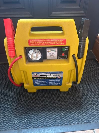 Portable 12 volt 4 in 1 jump starter.