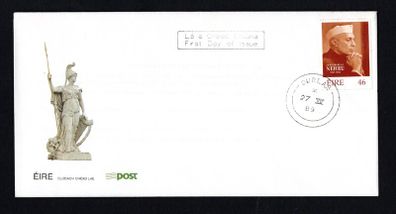 1989 Ireland Anniversaries Pandit Nehru (Indian Statementsman) Commemorative Stamps First Day Cover (FDC) with Durlas (Thurles) cancel