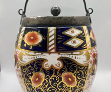 150 year old Davenport Imari Longport  Staffordshire biscuit ginger jar circa 1870s