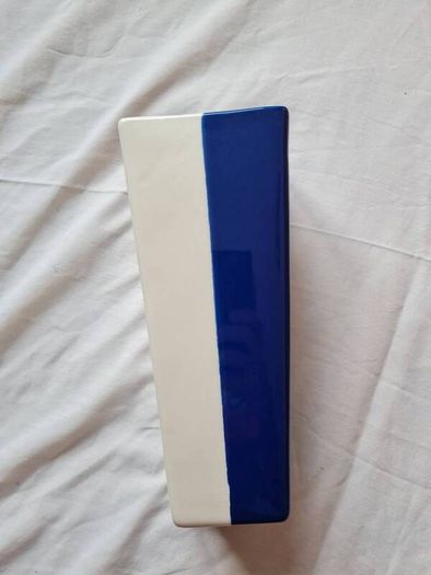 avoca blue large 30cm square vase Stratford blue brand new