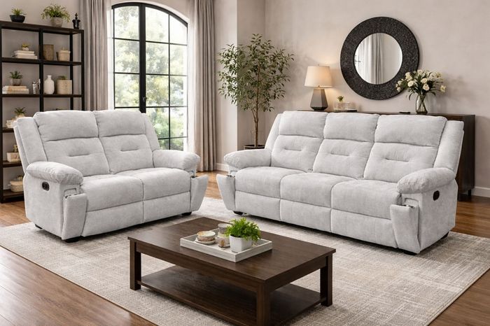 New 3+2 Montana Fabric Recliner Sofa Set