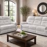 Torino 3+2 Dark Grey & Light Grey Fabric Recliner Sofa Image 6