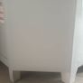 Grey TV Unit / Corner Media Cabinet with Solid Wood Top & 2 Drawers Image 7