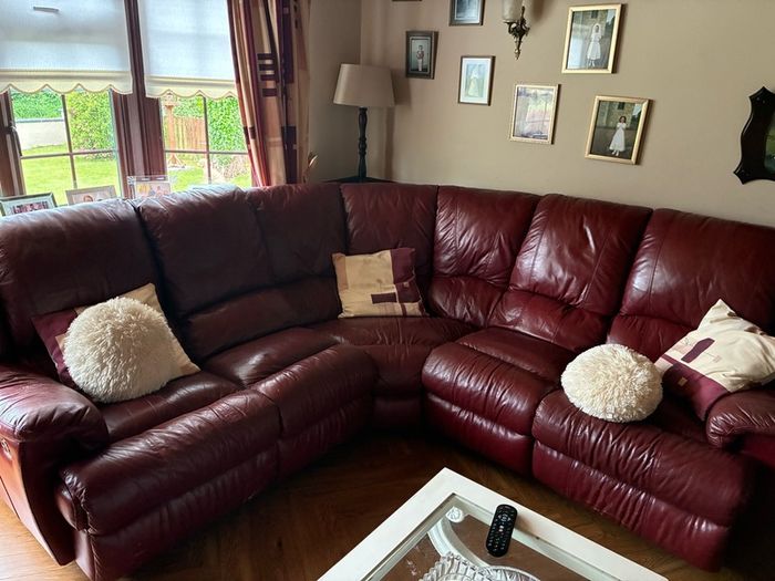 Leather Corner Sofa and Armchair