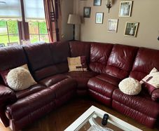 Leather Corner Sofa and Armchair