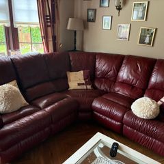 Leather Corner Sofa and Armchair