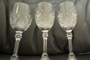 Beautiful set of 3 Crystal D'Arques  Fontenay Cut Sherry Glasses