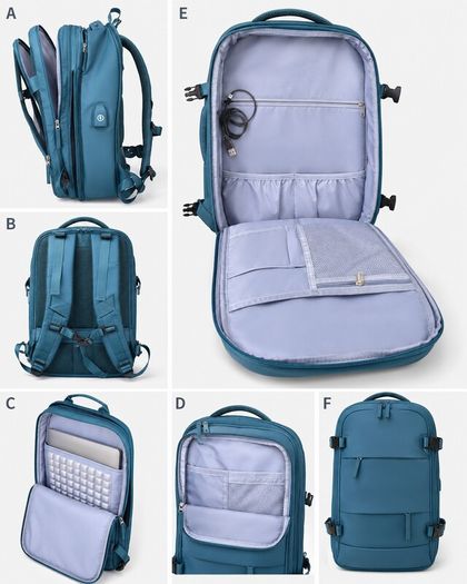 Brand New Large Travel / Cabin Backpack with Laptop Compartment & USB Charging Port