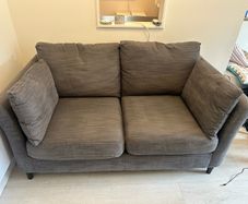 Two gray sofas