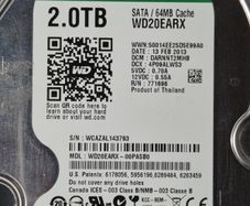 WD hard disk drive 2TB with special content