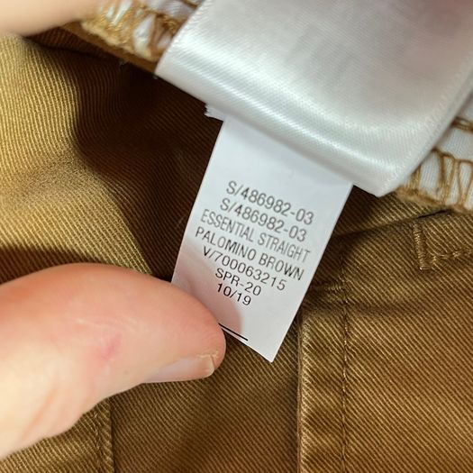Gap Men's Essential Khaki Straight Fit Chinos - Brown - W32 L29 - Stretch