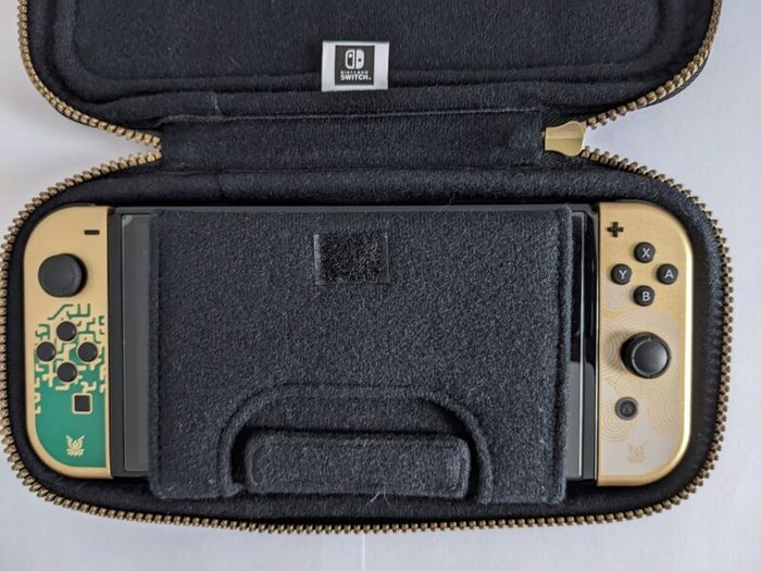 Zelda: Tears of the Kingdom OLED Nintendo Switch Console CIB + Official Breath of the Wild Switch Case + Mario Kart 8 Deluxe
