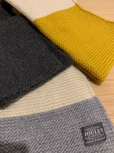 Joules long cosy knitted scarf (like new)