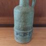 Stunning and Rare Vintage Mid Century West Germany Pottery Lidded and Single-Handled Decanter Bottle in Olive Green with Fish and Cross Symbols by Streuler, Pre 1960's Image 7