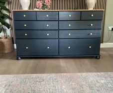 Large Refurbished Solid Pine Chest of Drawers