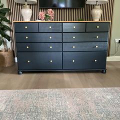 Large Refurbished Solid Pine Chest of Drawers