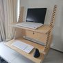 Adjustable Standing Desk Converter / Wooden Desk Riser (Birch Plywood) Image 4