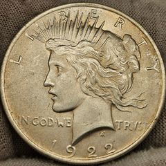 USA United States 1922 Silver Peace Dollar
