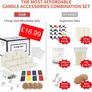 Candle Making Kit, DIY Candle Making Supplies, Enough Soy Wax for Making Candle, 50pcs Candle Wicks Stickers, 8 Color Dye Wax, 4pcs Insulation Mats, Candle Wax, Candle Making Kits Image 2