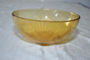 Art deco amber glass bowl