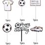 Brand new 6 Pack Soccer Football Cake Toppers Image 3