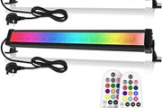 RGB Light Bar 42W Disco Lights Led Floodlight 3350LM with Remote Control RGB Lights for Bar Party Stage Garden BBQ Halloween Christmas Festival Decorative Lighting, 2 Pieces