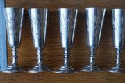 5 silver shot glasses