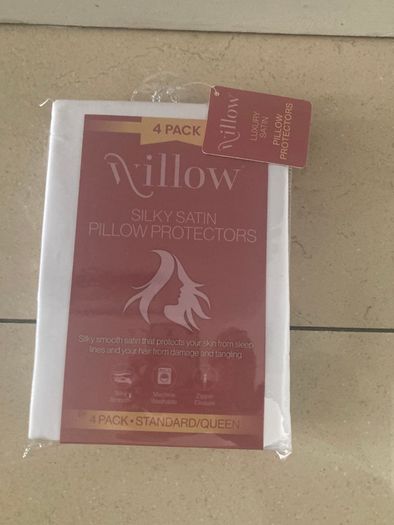 New Willow 4 Pack Luxury Silky Satin Pillow Skin Protectors