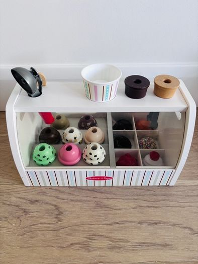 Melissa & Doug Sandwich Counter and Ice Cream Counter Wooden Toys