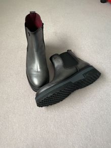 Jose Saenz grey metallic leather boots Size 39 boots