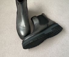 Jose Saenz grey metallic leather boots Size 39 boots