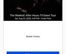 Weeknd concert pitch standing tickets 22/08