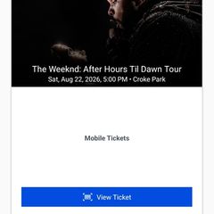 Weeknd concert pitch standing tickets 22/08