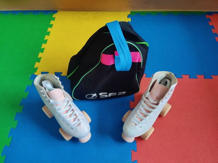 Figure skates SFR Premium Leather White Pink size UK3