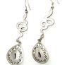 Vintage 925 Sterling Silver & Colour Changing Amethyst Witchy Gothic Snake Earrings Image 4
