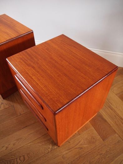 Delivery Available G Plan Fresco Teak Bedside Cabinets Chests Of Drawers Mid Century Vintage Retro Pair