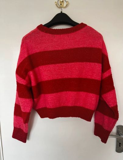 Pink & Red Stripe jumper XS