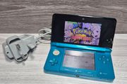 Nintendo 3DS Aqua Blue Console With Charger 32 GB SD Card - 36 Digital Games