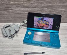 Nintendo 3DS Aqua Blue Console With Charger 32 GB SD Card - 36 Digital Games