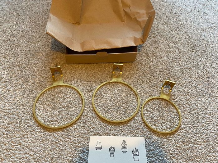 Brass Wall Plant Hanger - 2 different sizes Priced Individually