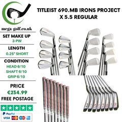 Titleist 690.MB Irons / 3-Pw / Project X 5.5 Regular