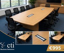 2.8M Oak Boardroom Table - Grade A