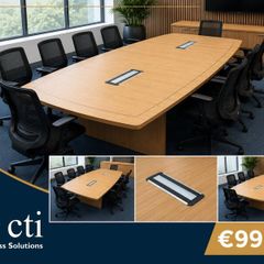 2.8M Oak Boardroom Table - Grade A