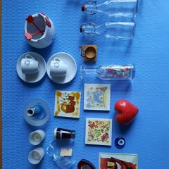 Miscellaneous bottles and ornaments