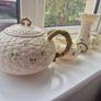 Vintage Belleek Irish China Classic Shamrock & Basketweave Pattern Image 8
