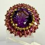 African Amethyst Rhodolite Garnet Ring Image 2