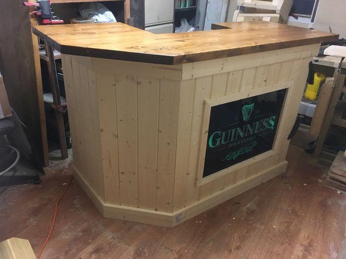 Corner Home Bar Timber Bar Counter