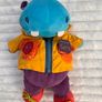 Battat- B. toys Interactive Plush Hippo Giggly Zippies Hank giggles shakes toy USed Dirty approx. 33 cm. Please see photos Image 3