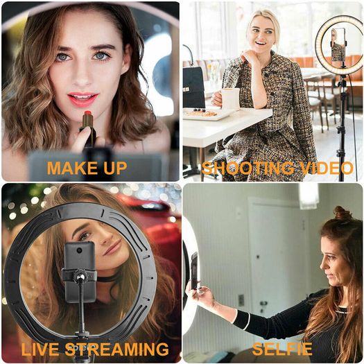 10" LED Ring Light Photographic Selfie Ring Lighting with Stand for Smartphone Youtube Makeup Video Studio Tripod Ring Light