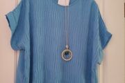 Blue Top and Neckpiece for sale. NEW, tags still on items.